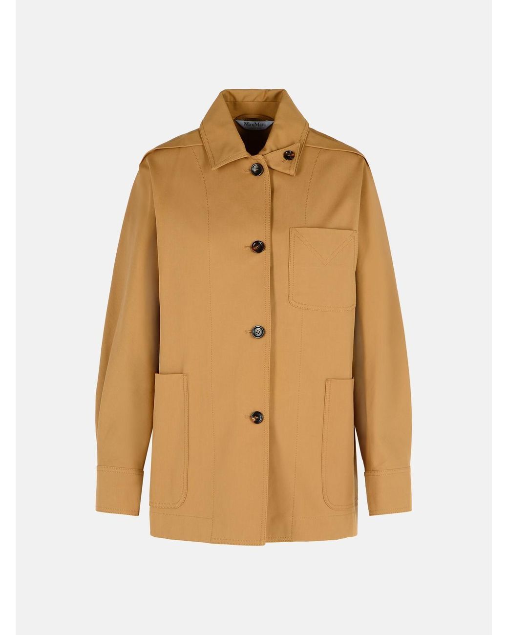 ジャケット MAX MARA CAMEL COTTON MONETA JACKET max-mara-Brown-moneta-Cotton-