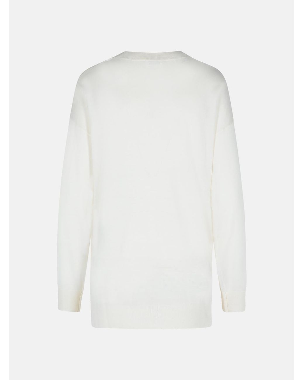 P.A.R.O.S.H. White 'Over' Wool Blend Sweater