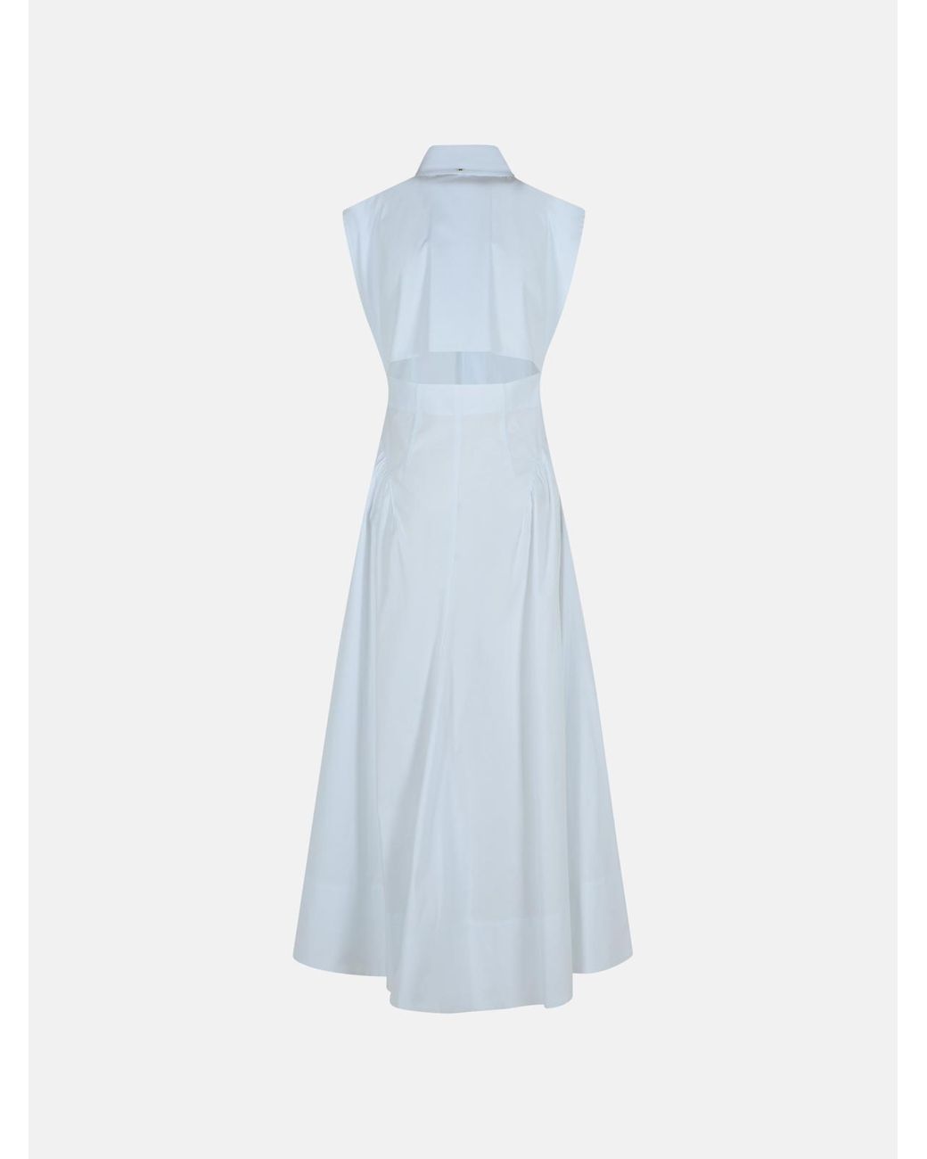 ワンピース SPORTMAX FABIANA - Sleeveless cotton dress Sleeveless cotton dress, optical white | Sportmax