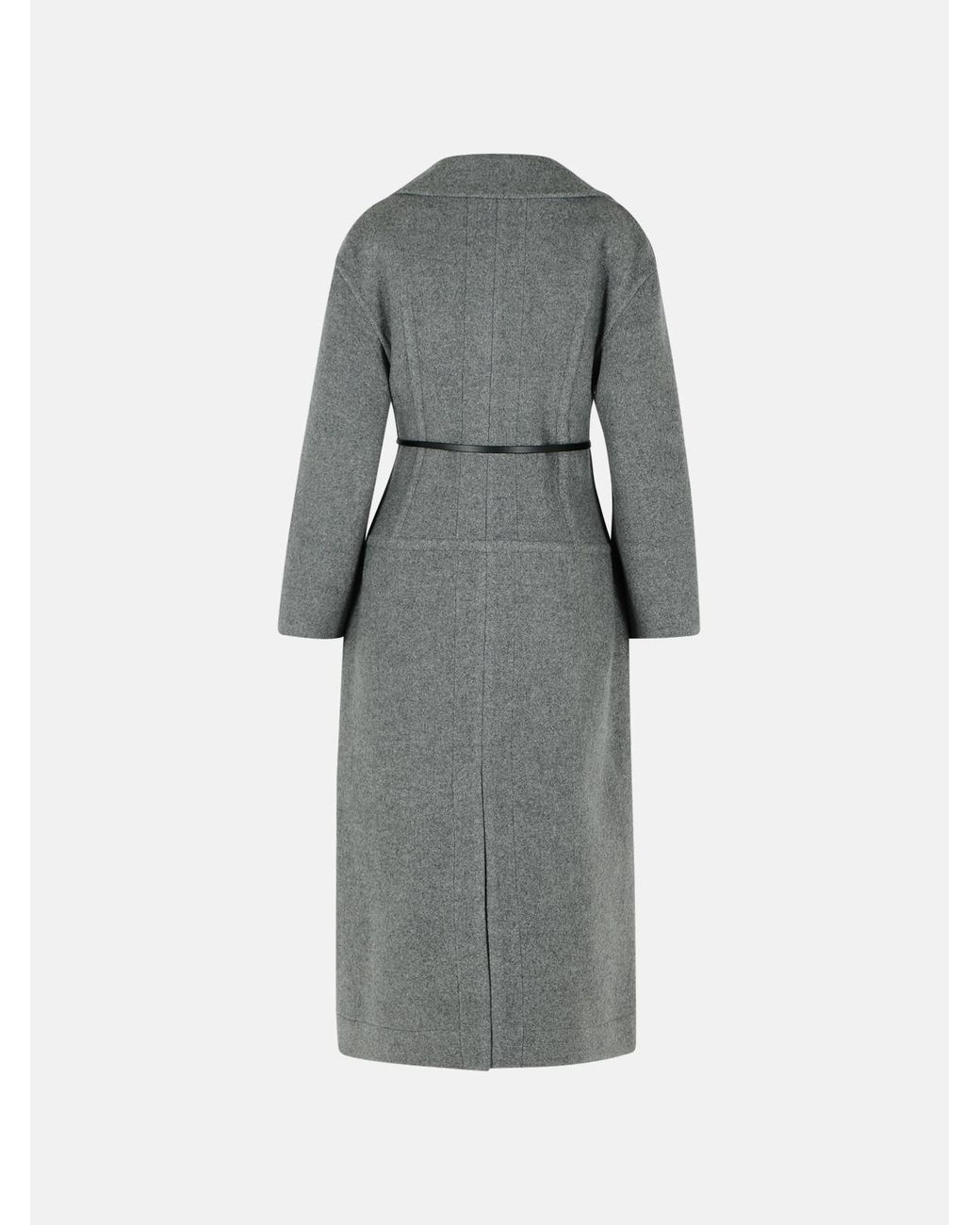 Jil Sander Gray Virgin Wool Coat