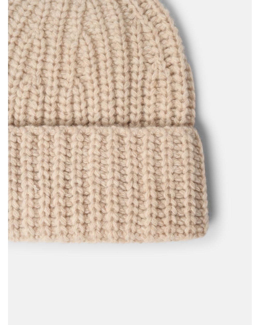 Closed Natural Wool Hat