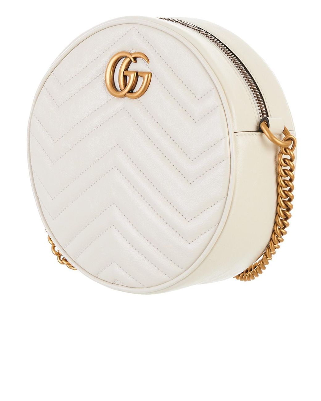 BORSA GG MARMONT TONDA BIANCA di Gucci | Lyst