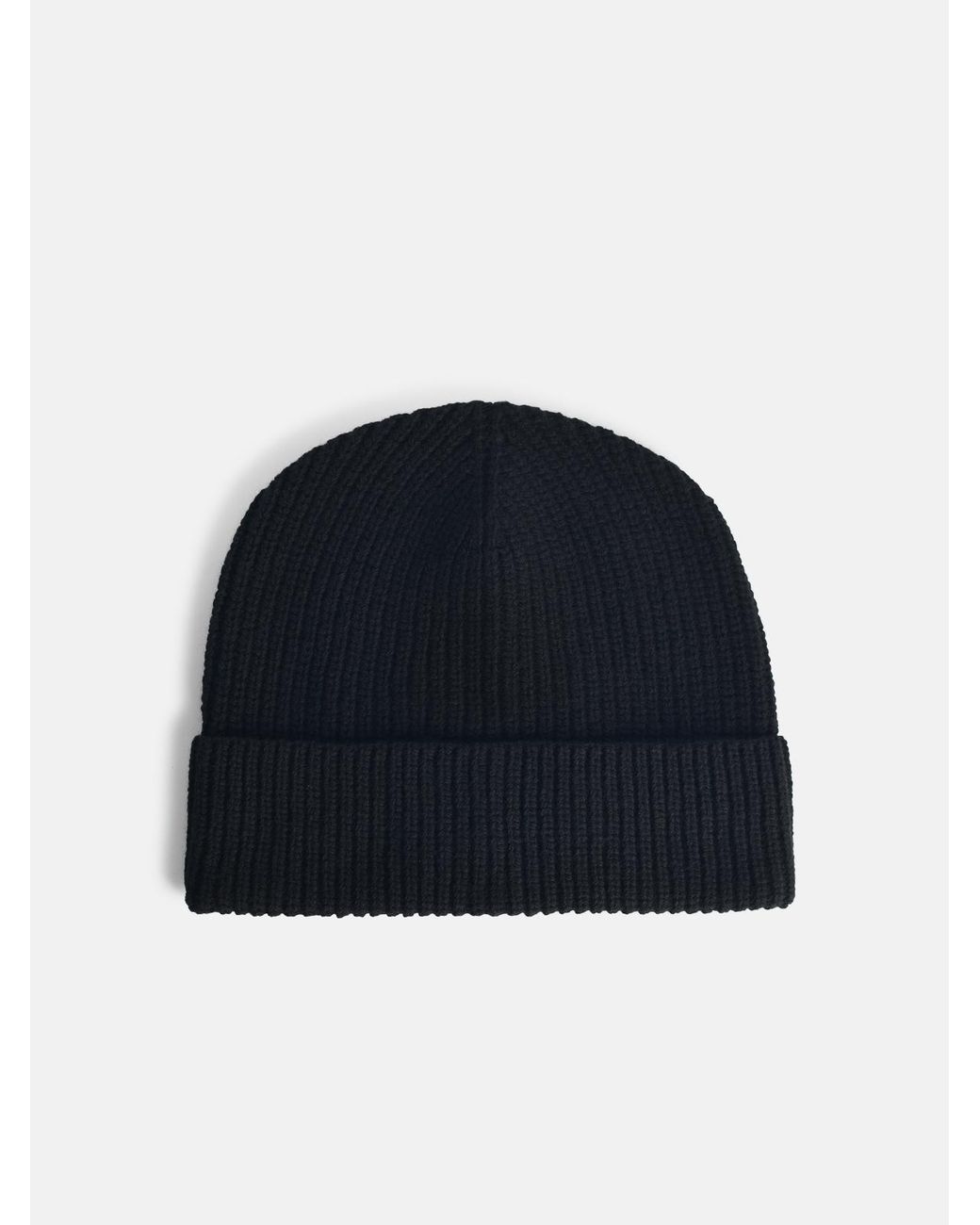 Seven Gauge Blue Wool Beanie for men