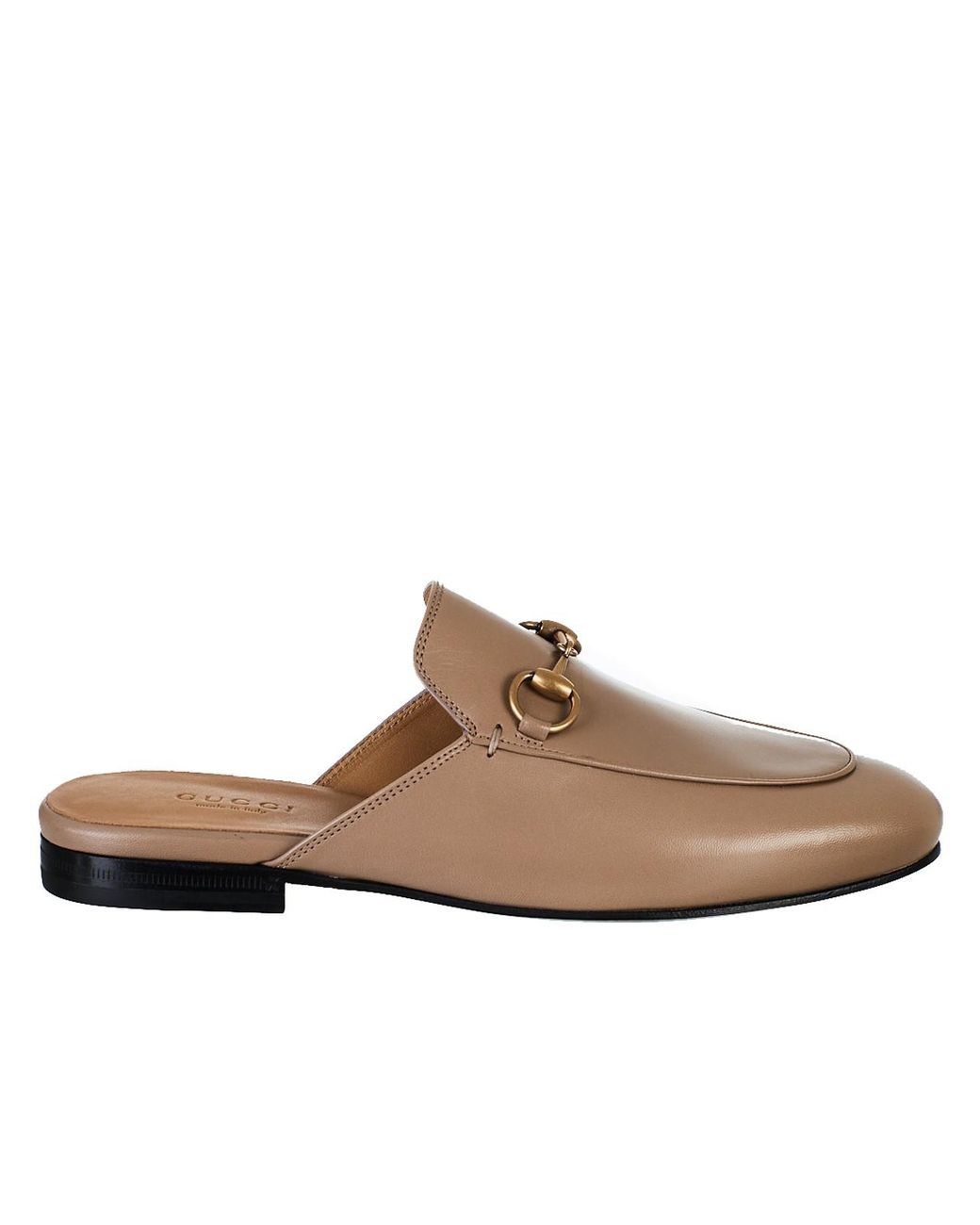 Gucci Women's Princetown Leather Slipper in Brown | Lyst