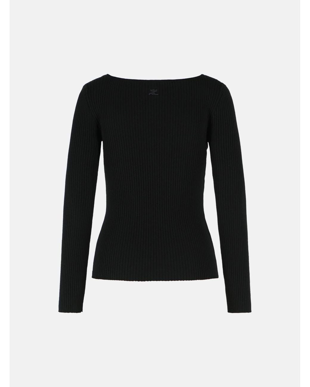Courreges Black Viscose Blend Sweater