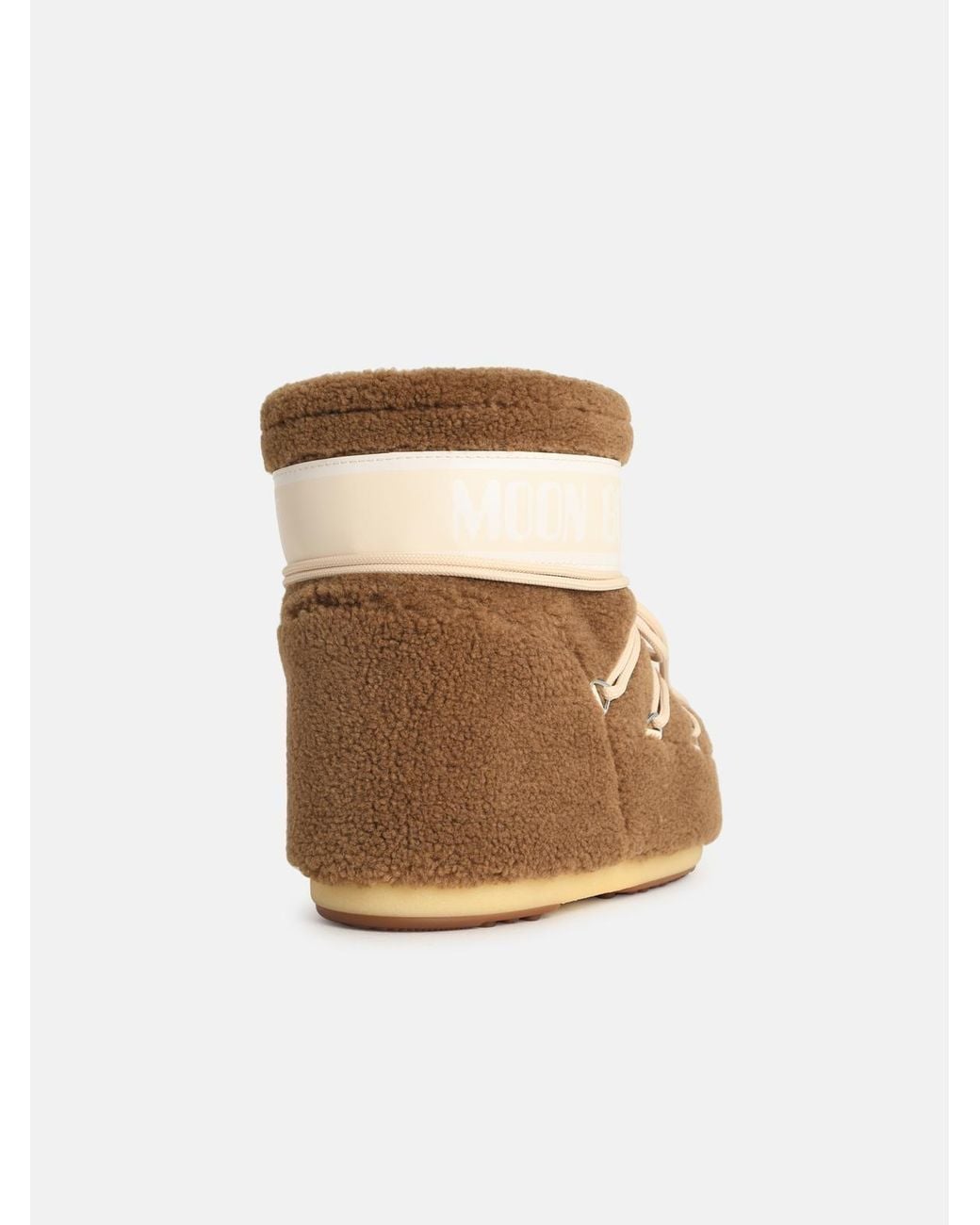 Moonboot Natural Camel Faux Fur Boot