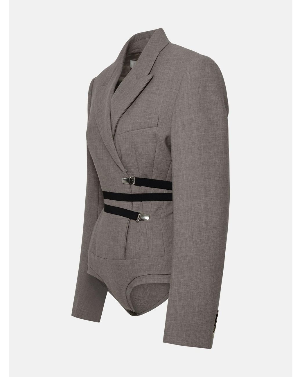 [RECTO] WOMENS GROOVE OVERSIZE TAILORED JACKET GREY ☆送料込 EX.OPEN BACK TAILORED JACKET ｜FETICO