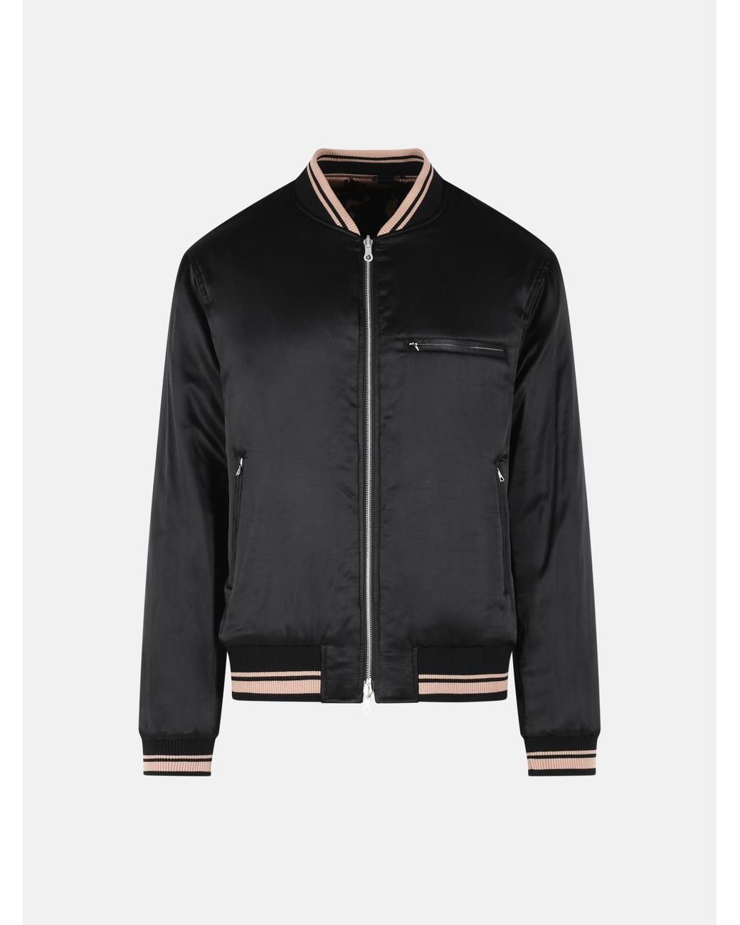 Dries Van Noten Black 'Volker' Reversible Bomber Jacket for men