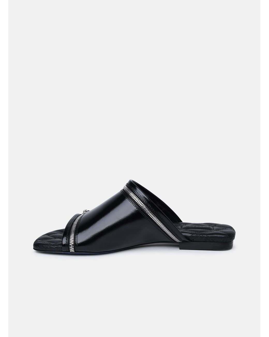 Burberry Black Leather Slippers