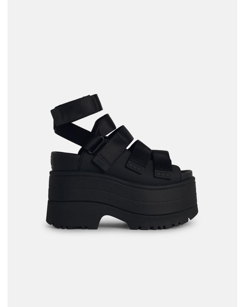 UGG 'Goldenrise' Rubber Sandals in Black | Lyst