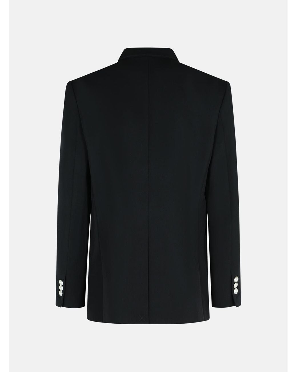 Balmain Black Virgin Wool Blazer for men