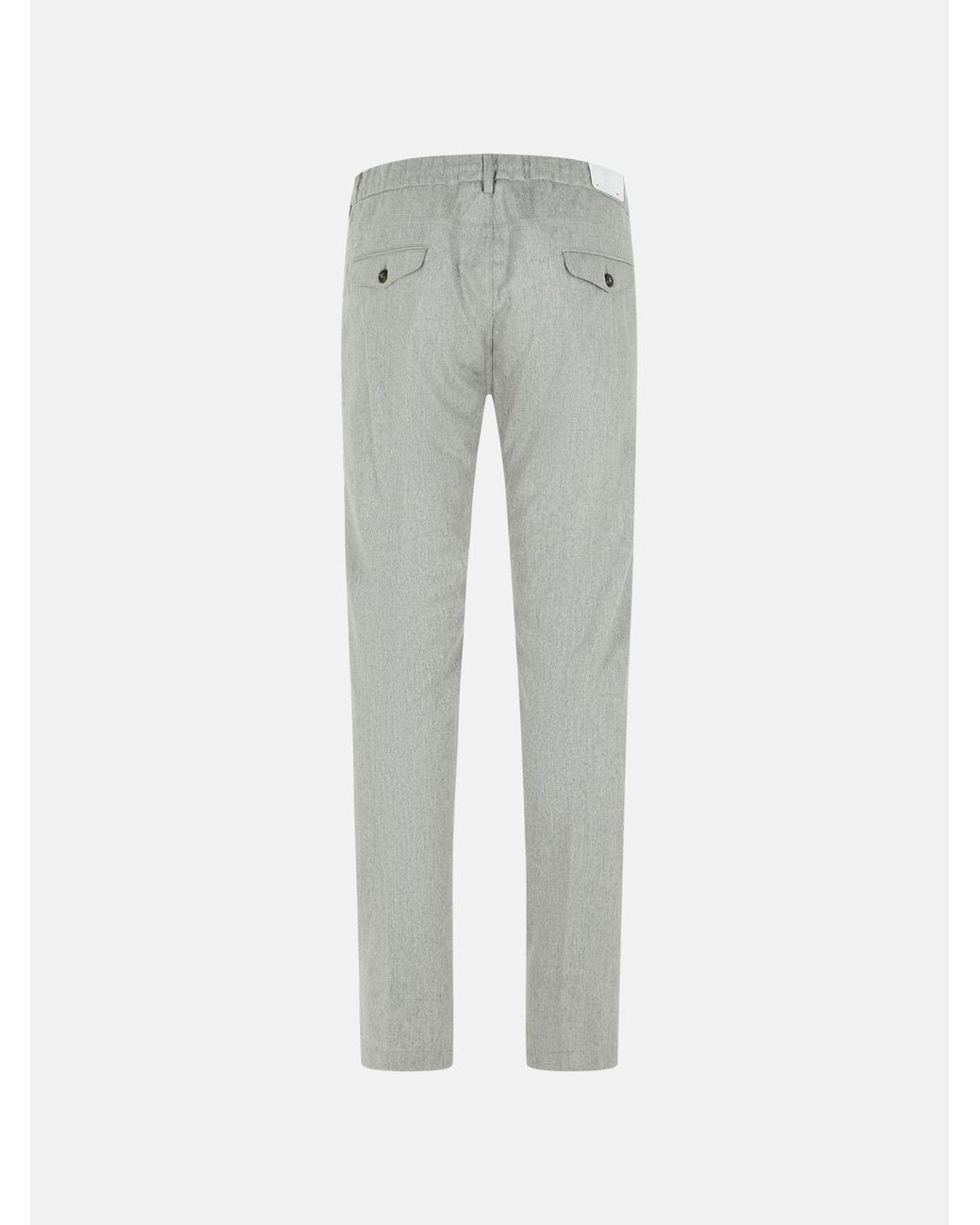 Eleventy Gray Light Wool Blend Trousers for men