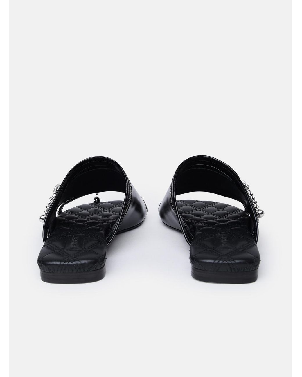 Burberry Black Leather Slippers
