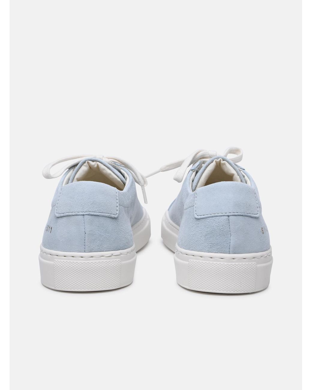 Common Projects contrast Achilles Baby Blue Suede Sneakers in White Lyst