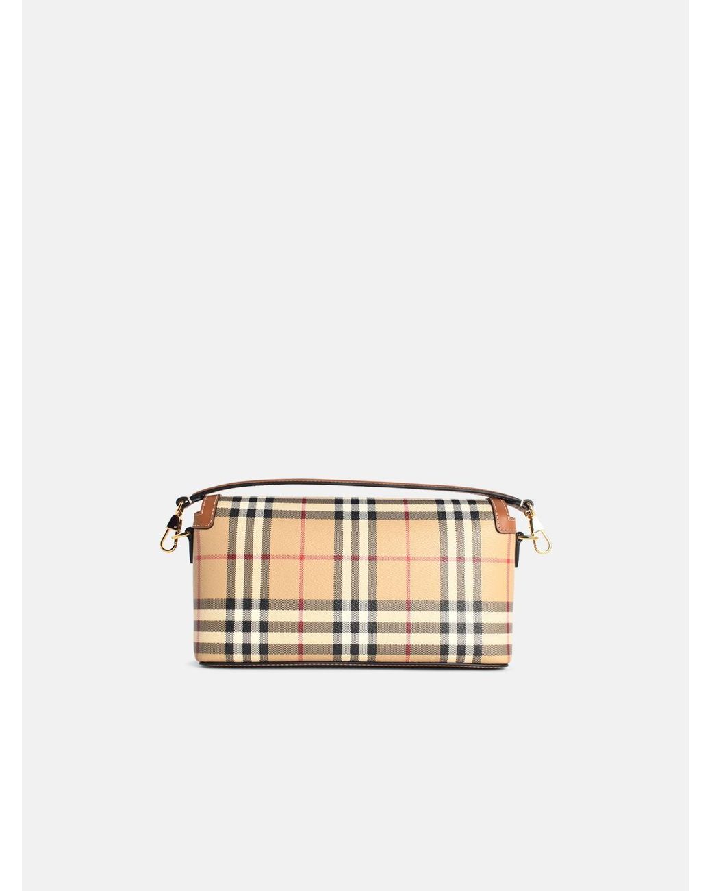 Burberry White 'Note' Cotton Blend Bag