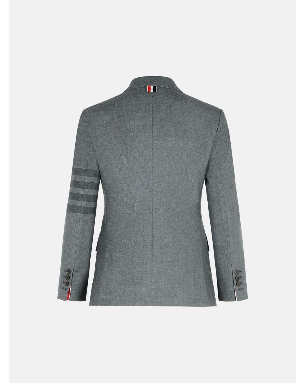 Thom Browne Gray '4-Bar' Wool Blazer