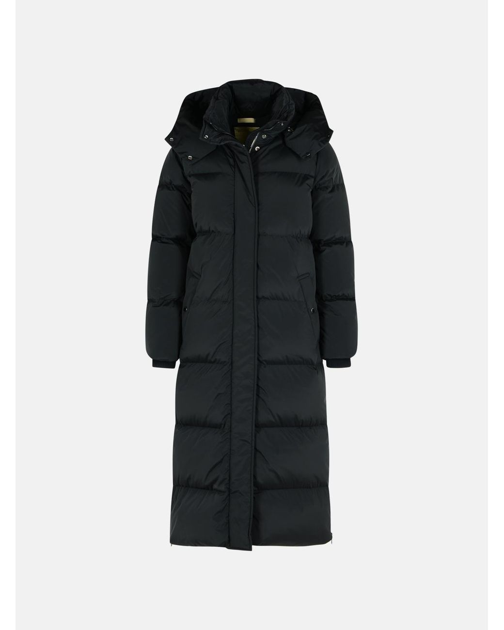 Woolrich Black 'Kelly' Long Polyamide Blend Down Jacket