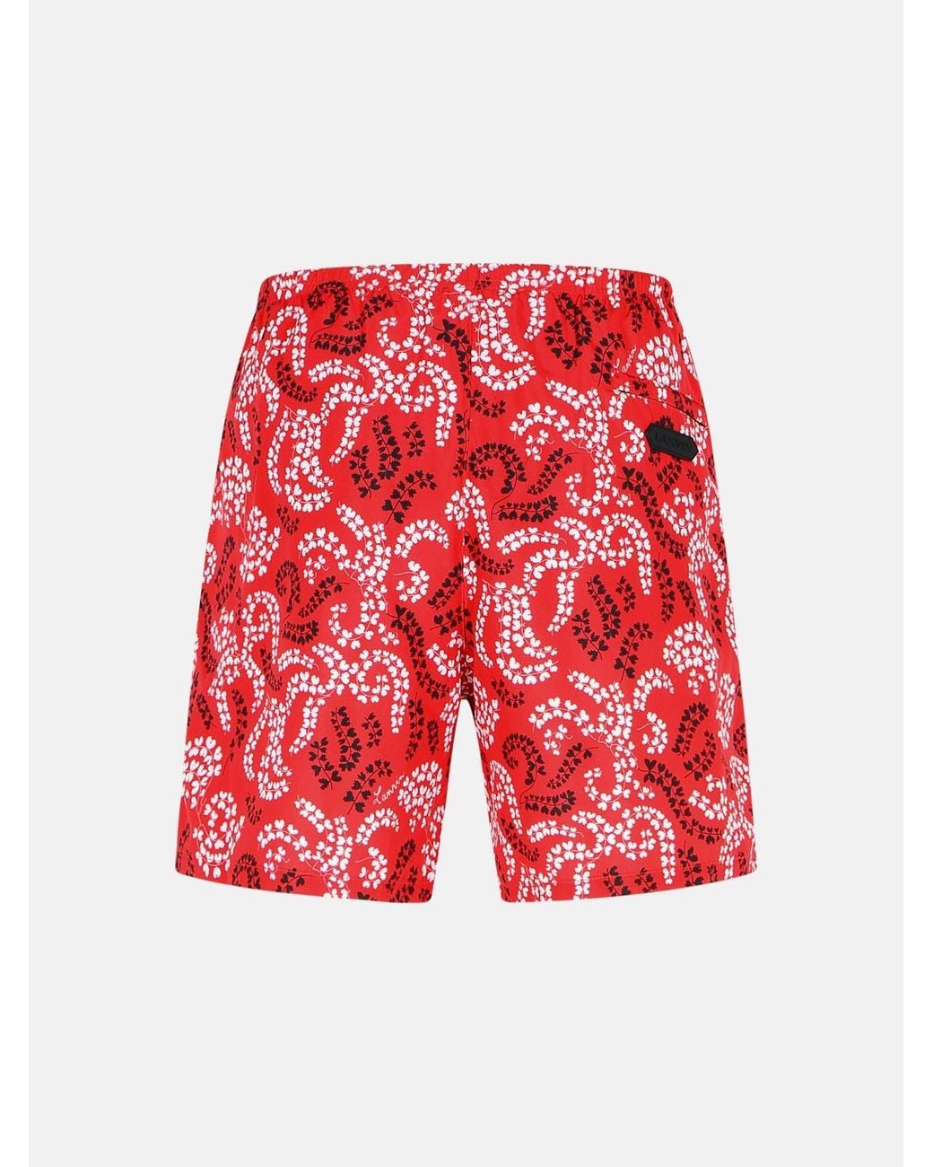 Lanvin Red Polyester Swimsuit for men