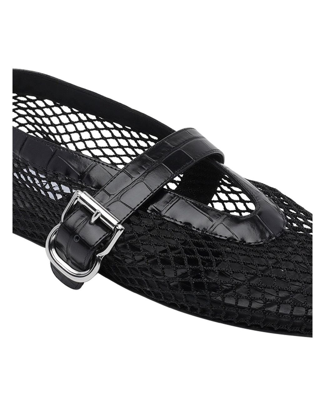 Alaïa Black Mesh Flat Ballets