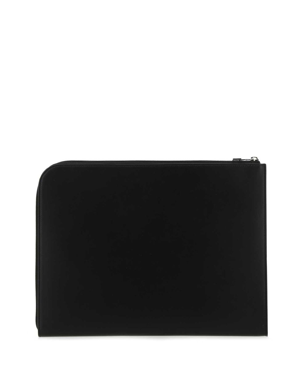McQueen Black Leather Document Holder for men
