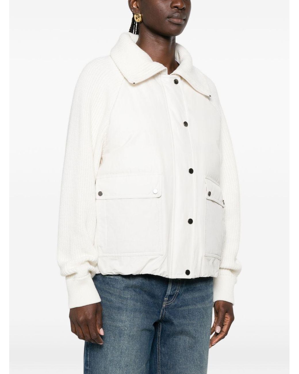 Brunello Cucinelli White Short Down Jacket