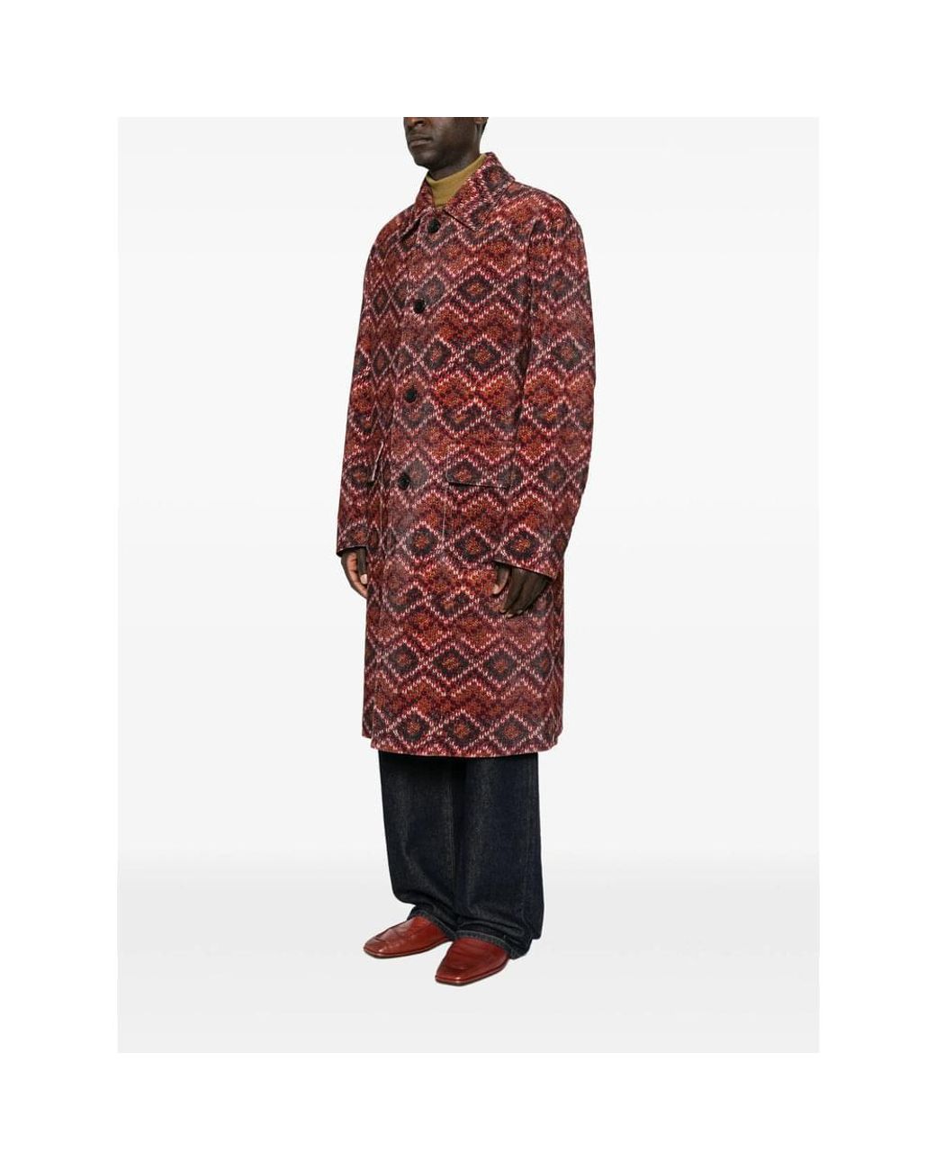 Dries Van Noten Red Coats for men