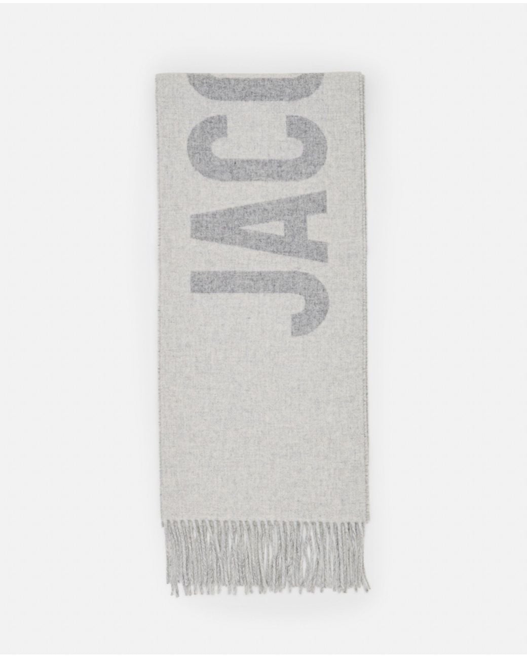 Jacquemus White Logo Wool Scarf for men