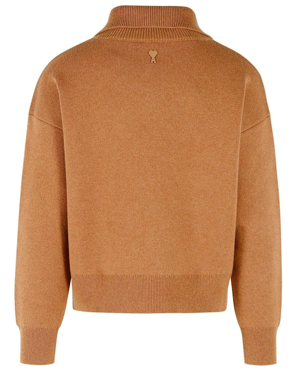 AMI Brown Wool Sweater for men