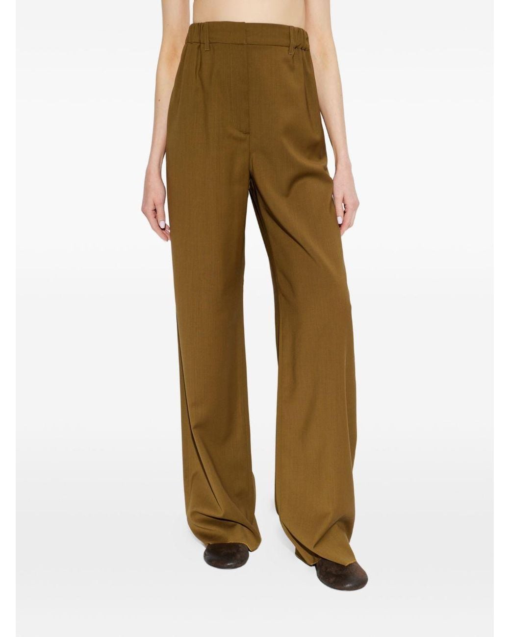 Max Mara Natural Wool Trousers
