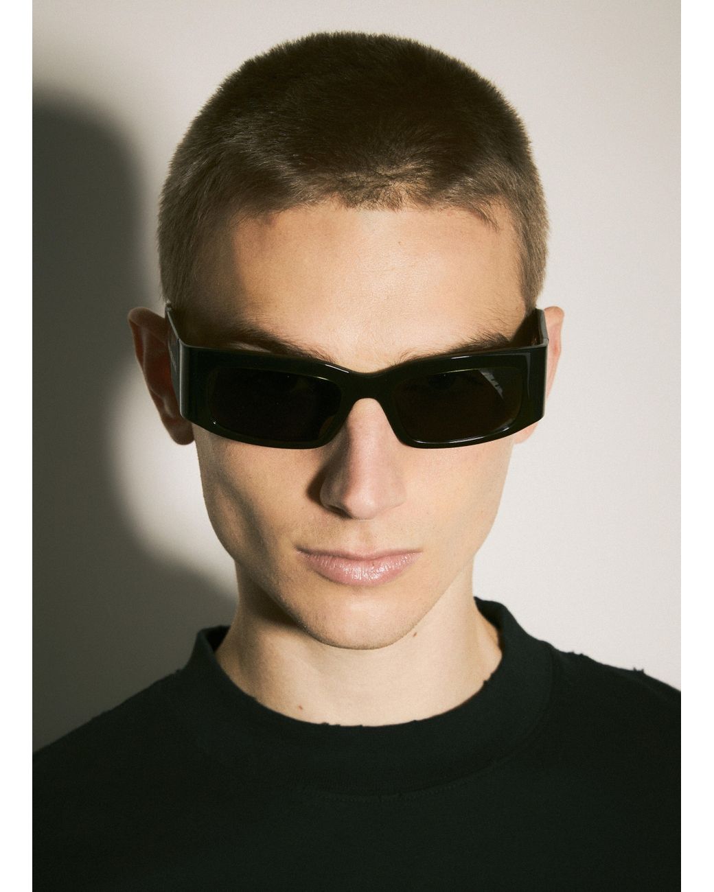 Balenciaga Rectangle Sunglasses in Black for Men | Lyst