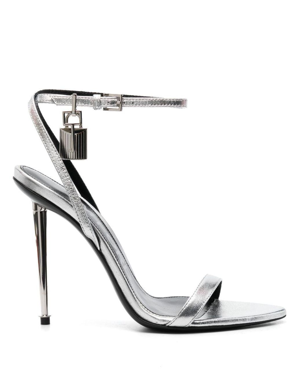 Tom Ford White Sandals With Padlock