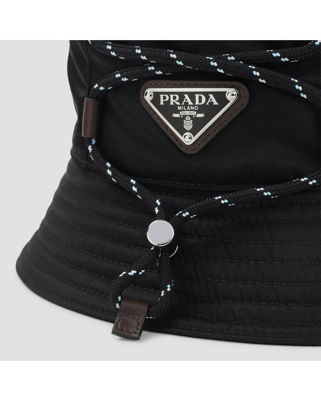 Prada Black Re-Nylon Hat for men