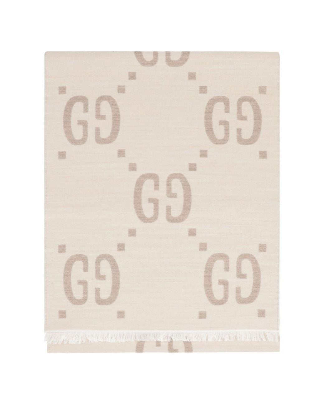 Gucci Natural Wool And Silk Scarf for men