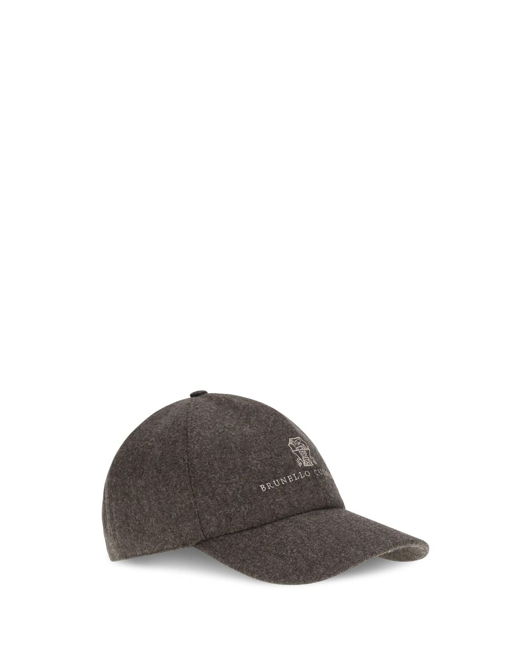 Brunello Cucinelli Brown Logo Baseball Hat for men