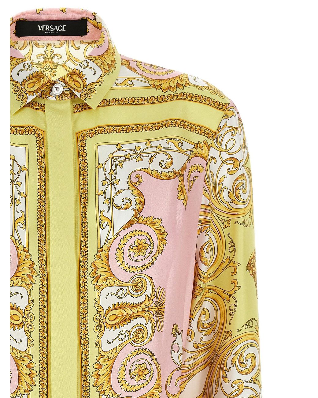 Versace Multicolor Mini Dress With Baroque Print
