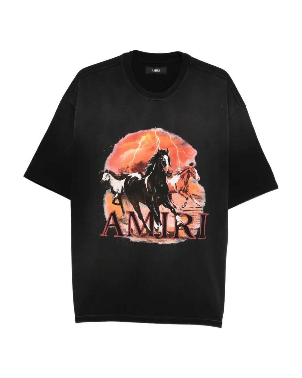Amiri Black Graphic Logo T-Shirt for men