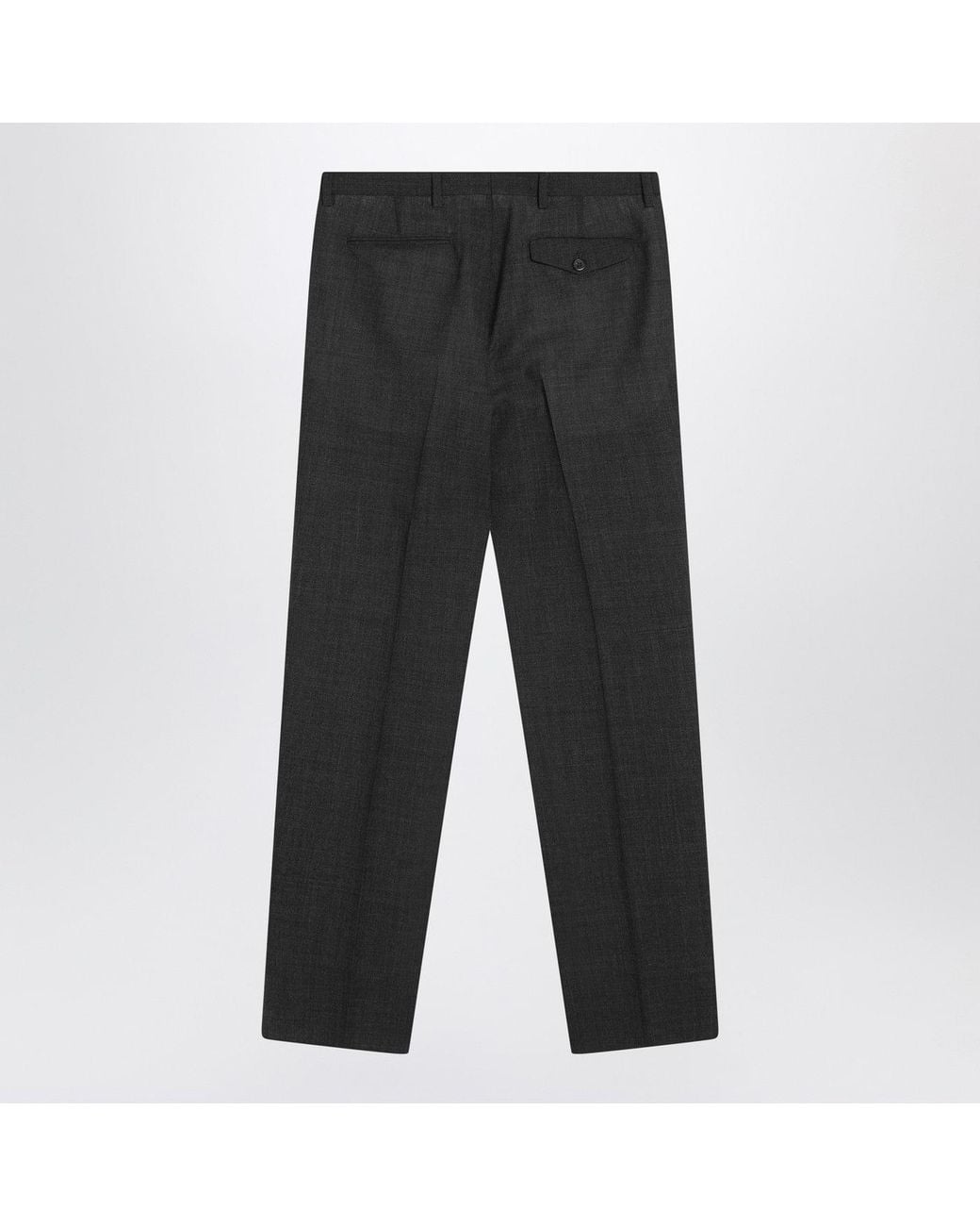 Prada Gray Anthracite Wool Trousers for men