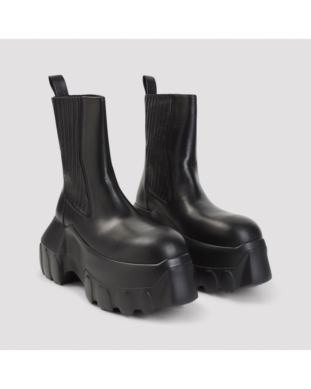 Rick Owens Black Beatle Mega Tractor Boot for men