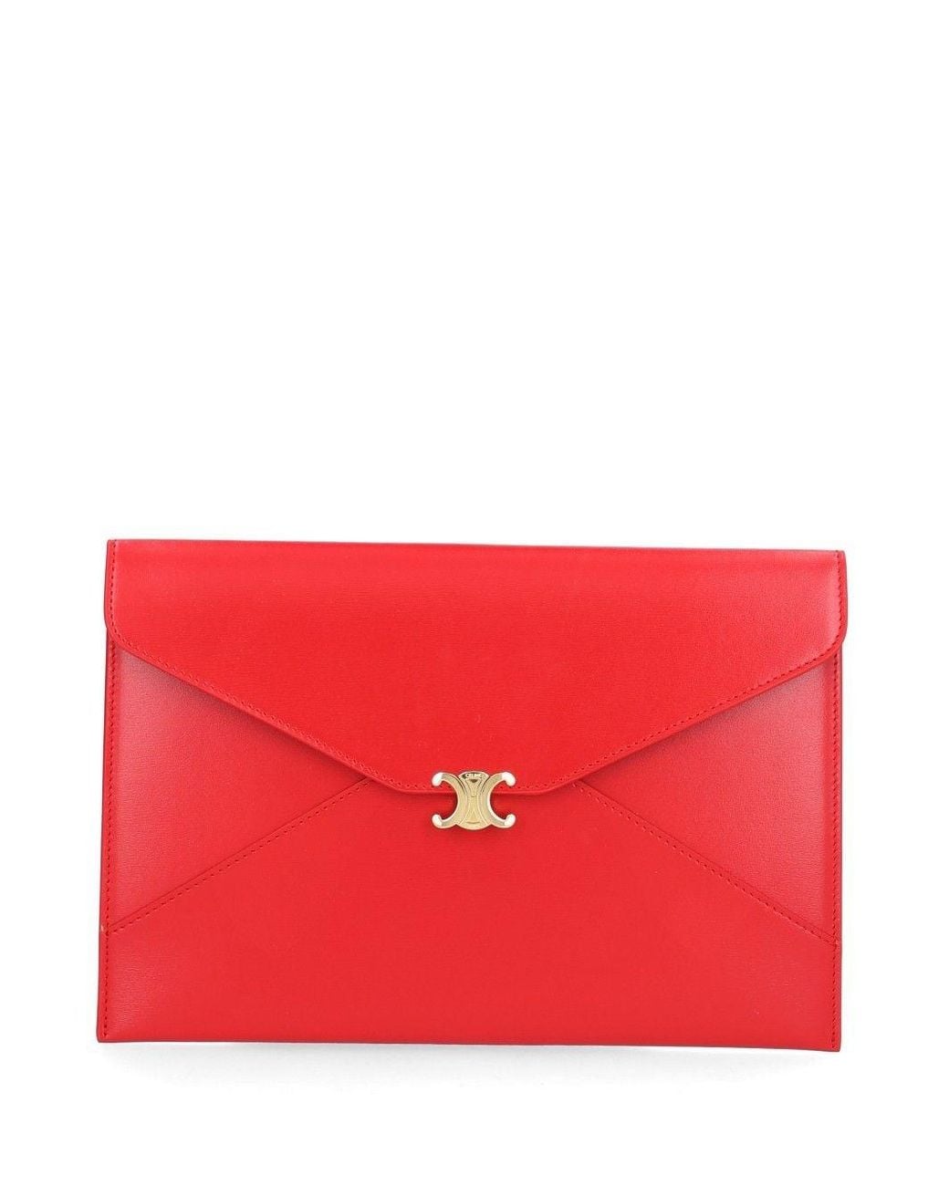 Céline Red "Envelope" Pouch