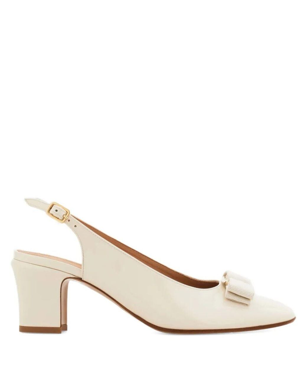 Ferragamo Natural Slingback Fiocco Vara