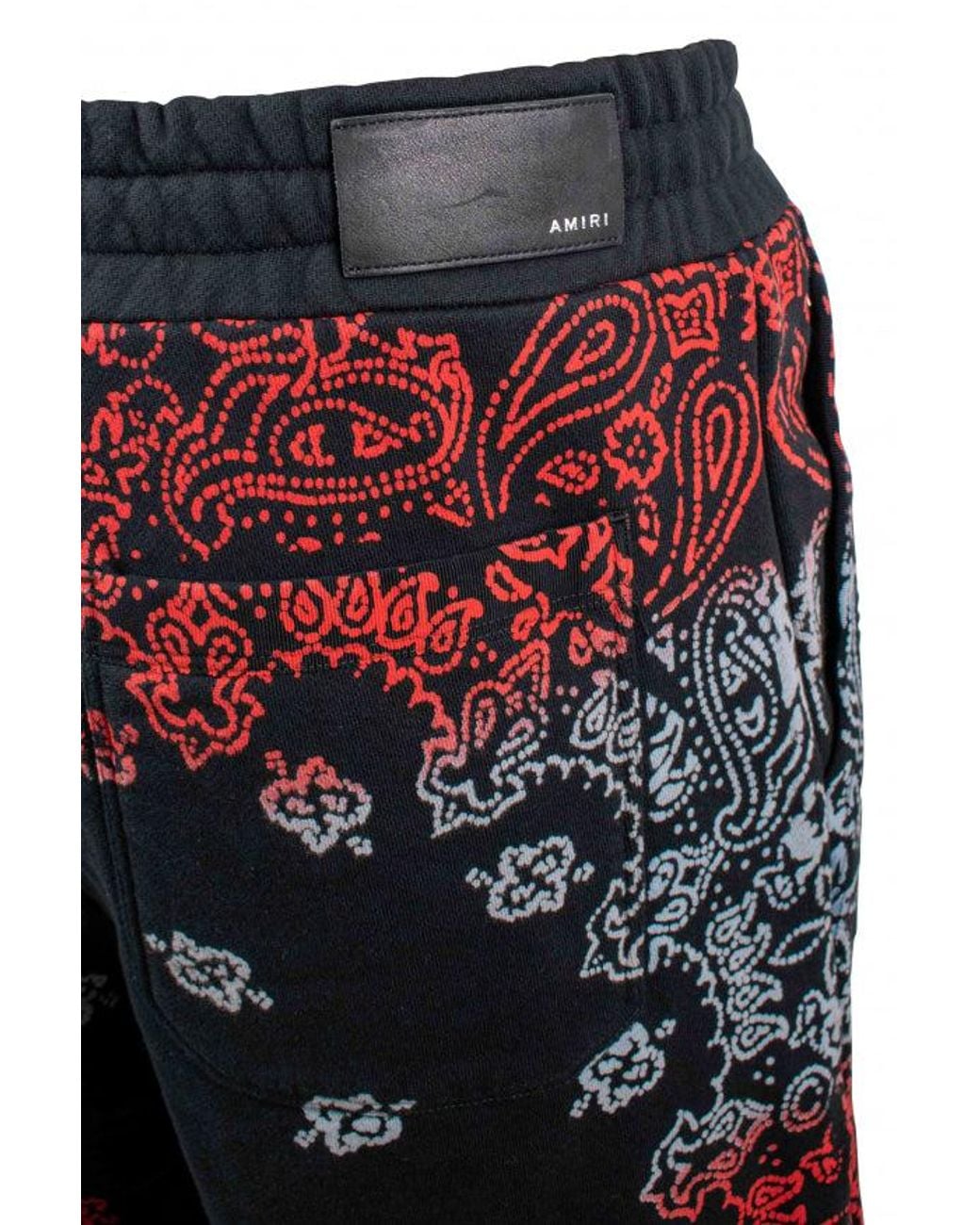Amiri Blue Bandana-Print Cotton Shorts for men