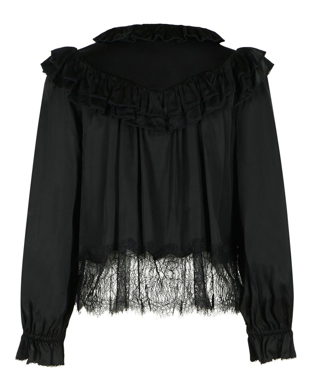 Self-Portrait Black Self Portrait Viscose Blouse