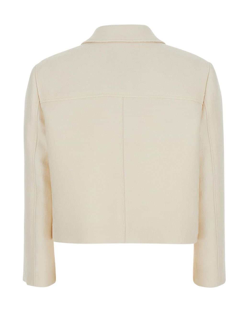 Gucci White Jacket With Notched Revers