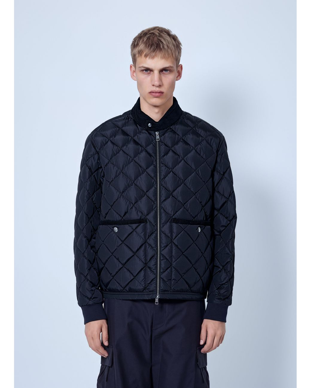 Moncler Blue Eclal Short Down Jacket for men