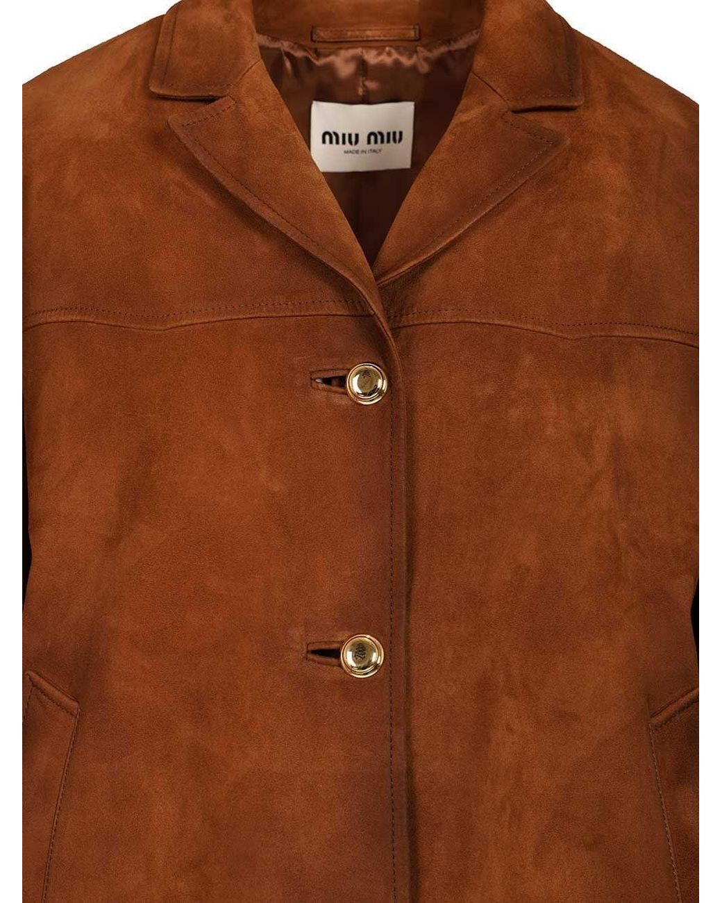 Miu Miu Brown Leather Jackets