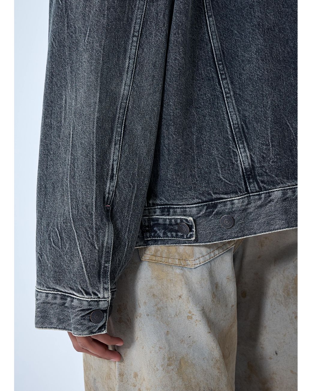 Acne Blue Hooded Denim Jacket for men