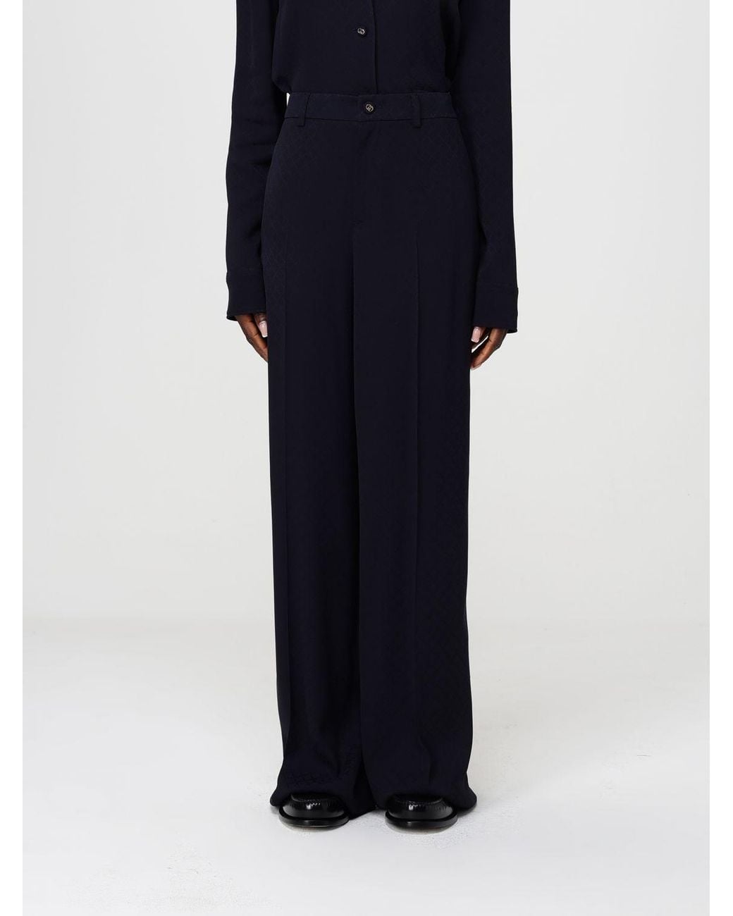 Gucci Blue Viscose Trousers