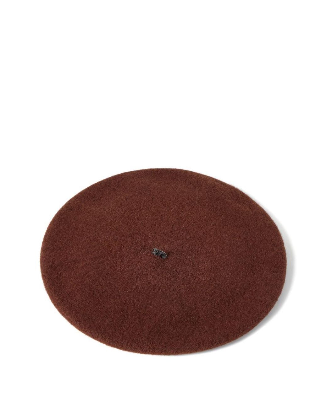 Brunello Cucinelli Brown Wool Basque Hat