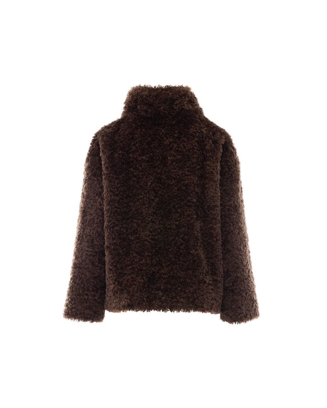 Herno Brown Curly Effect Short Jacket