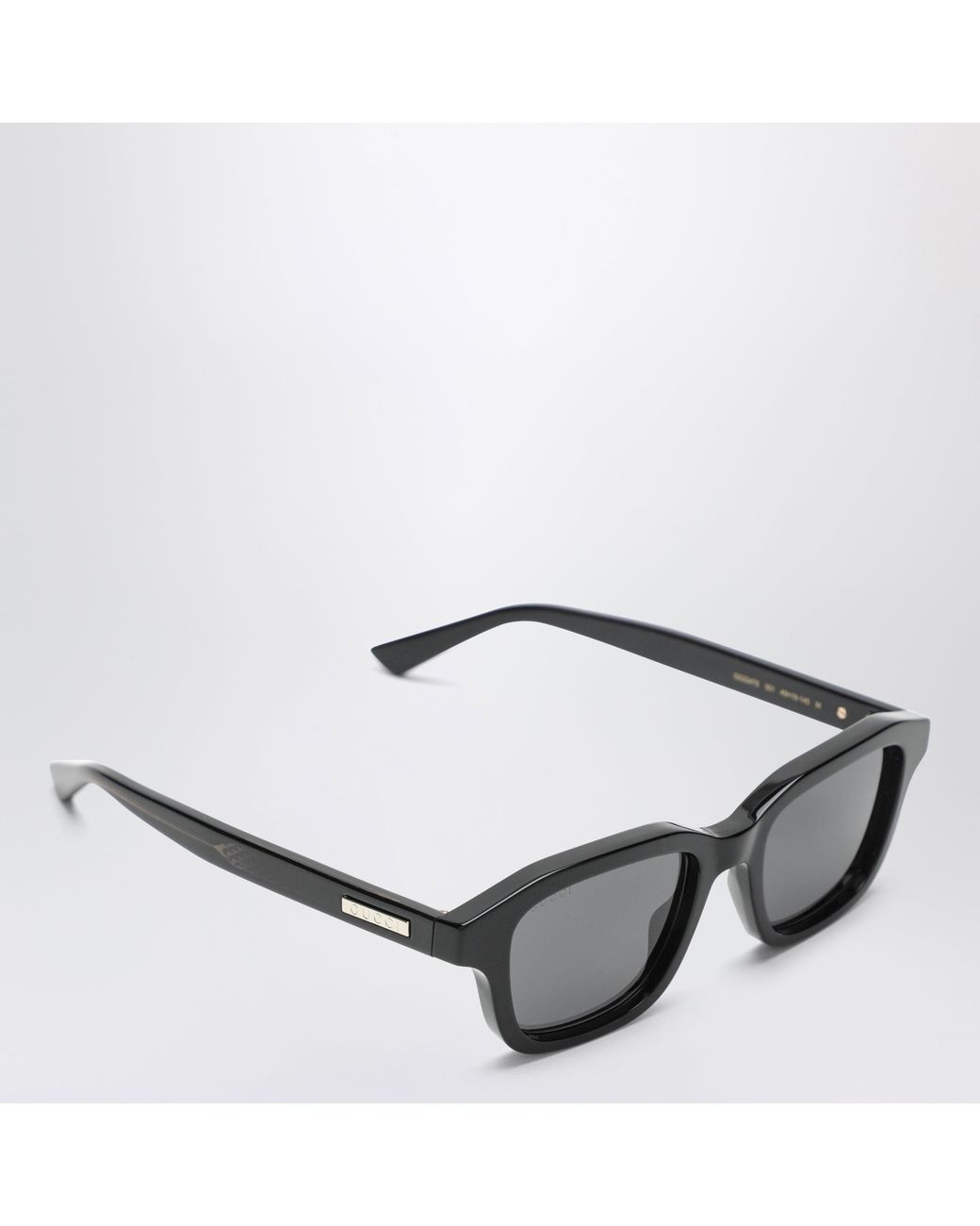 Gucci Gray Acetate Rectangular Sunglasses